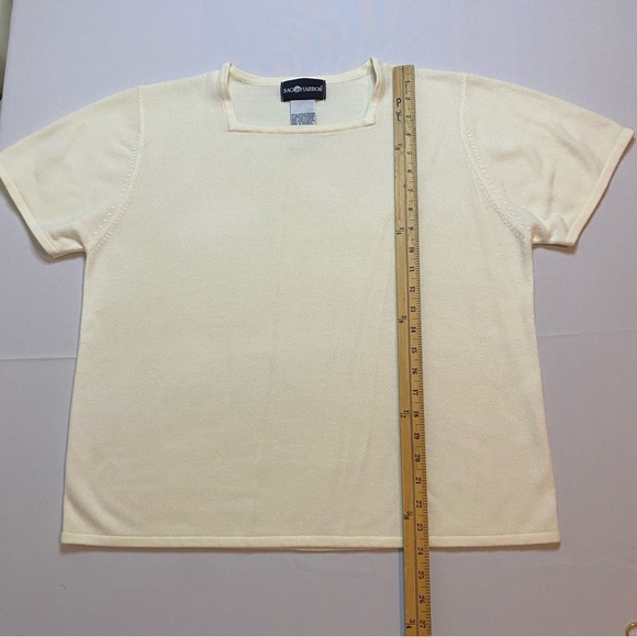 Sag Harbor Sz XL Vintage Soft Light Cream Tee - Picture 4 of 5